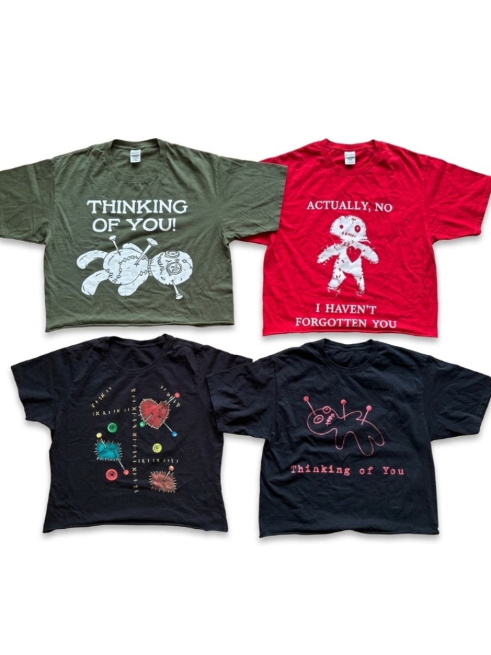 Lot of Voodoo Doll Graphic Tee, Sarcastic Crop Tees
